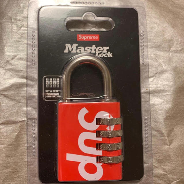 supreme 南京錠 master lock 赤 red アウトレット