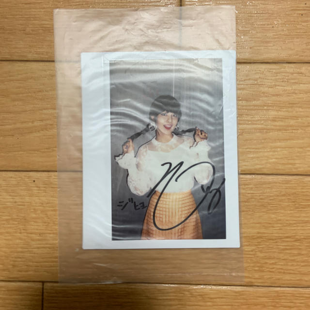 TWICE ジヒョ 直筆サイン入りチェキ GO!GO!Fightin TWICE ジヒョ 直筆