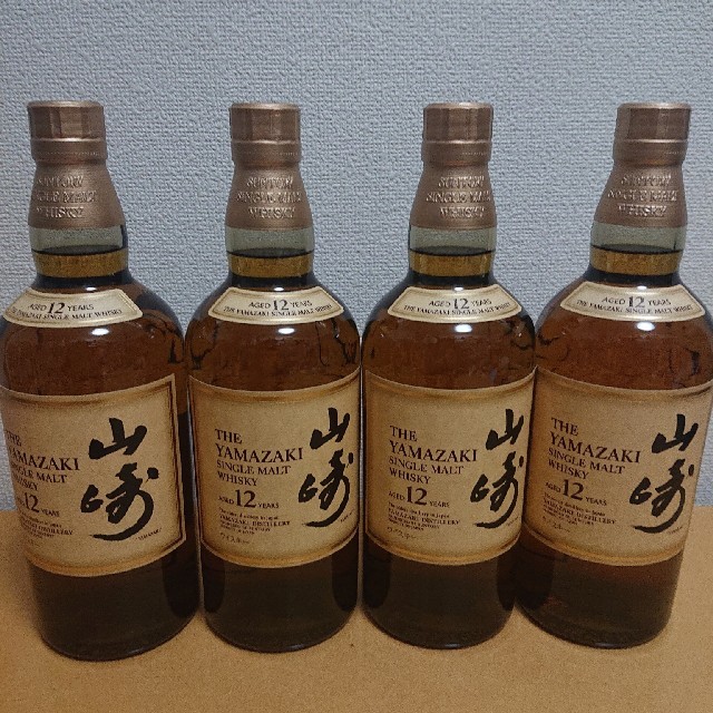 山崎 12年 シングルモルトウイスキー 4本セット 箱無し 山崎12年 700ml 箱