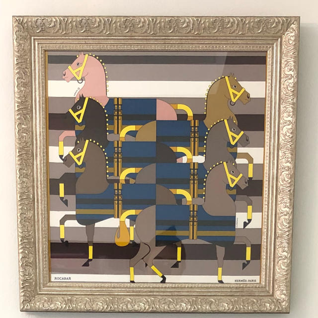 エルメススカーフ額装