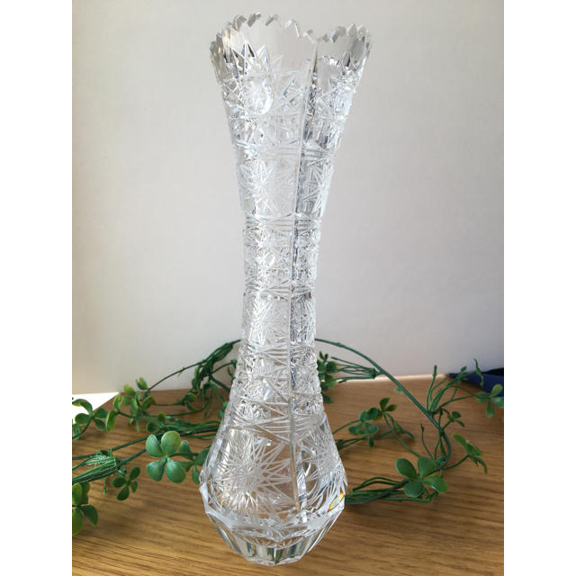 ボヘミアグラス 花瓶 大型 ボヘミアングラス花瓶 特大サイズ Amazon.co