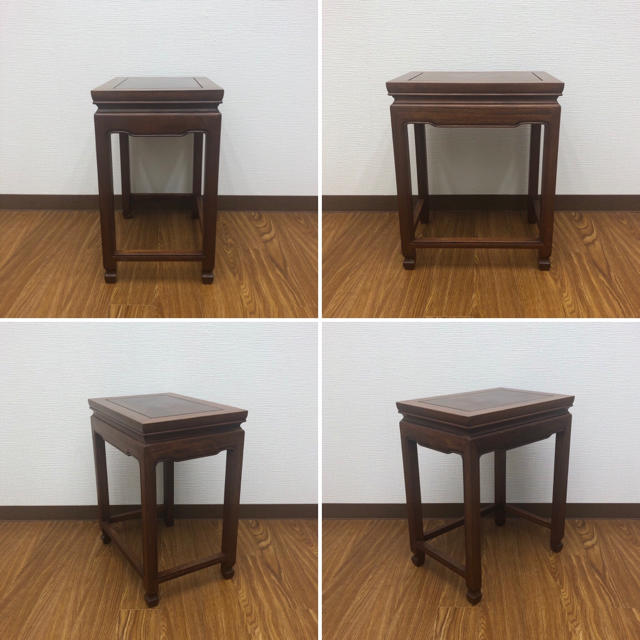 唐木 花梨 ネストテーブル サイドテーブル 木製 収納 家具 唐物 花台