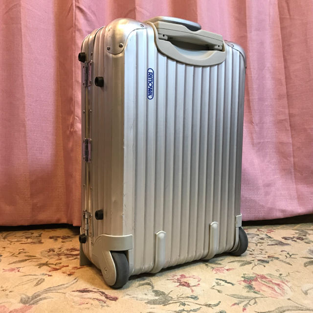 難ありRIMOWA TOPAS 青ロゴリモワ トパーズ 2輪 海外機内持込み RIMOWA