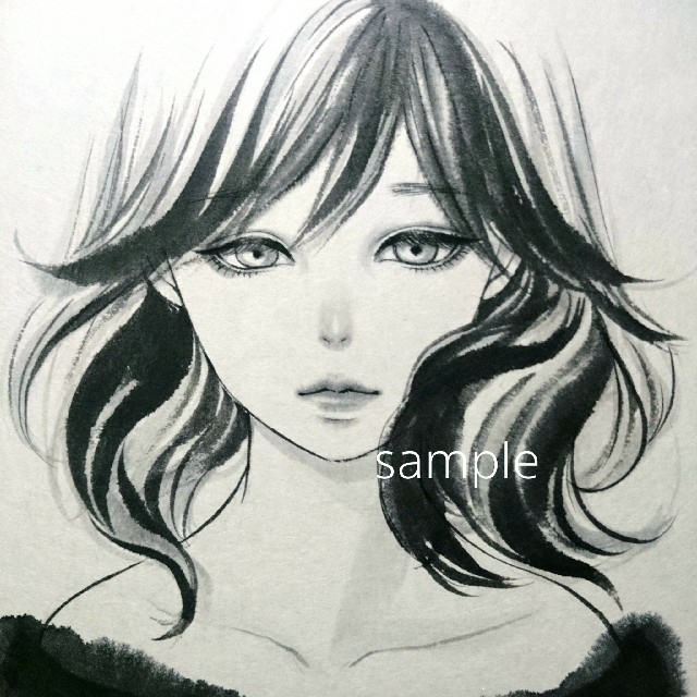 肉筆原画 墨絵 水墨画 日本画 美人画