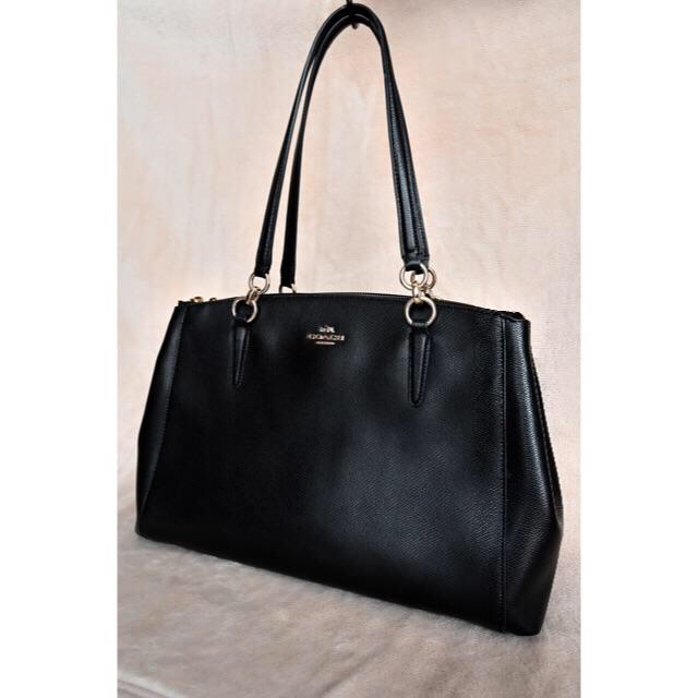 COACH コーチバッグ 黒 トートバッグ A4 レザー 革