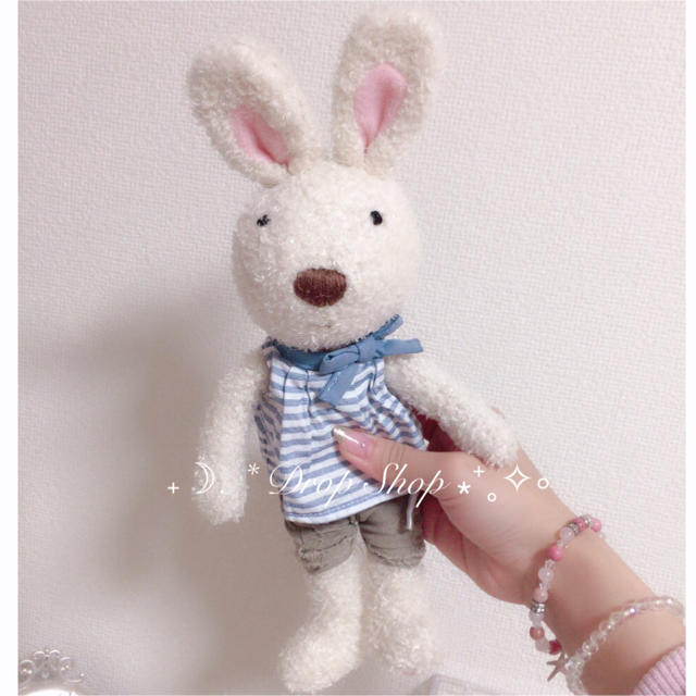 うさぎプラネット 聖・お蚕様 ミルキーブルー ぬいぐるみ マスコット