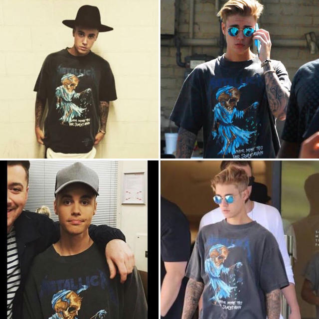 ジャスティンビーバー着用❗️Metallica メタリカ スカル Tシャツの