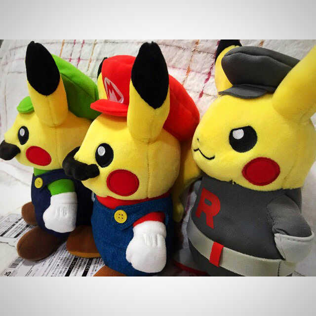 マリオピカチュウ マスコット ぬいぐるみ ポケモンセンター京都 任天堂