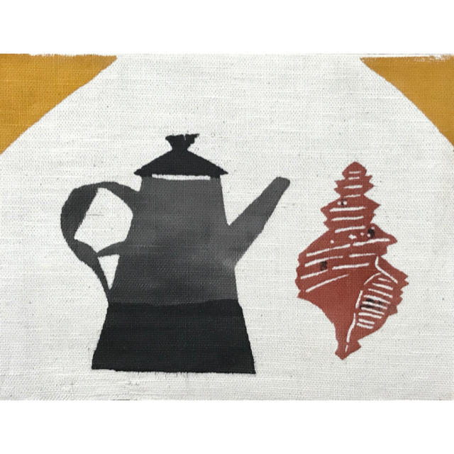 希少】柚木沙弥郎 型染め 布絵 額装 鳥 松竹梅 鶴亀 民藝 柚木