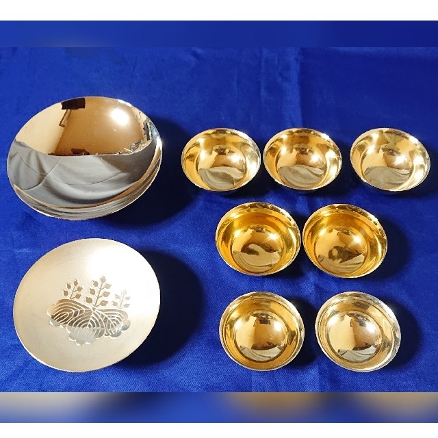 純銀 銀製品の盃 銀食器 松竹梅 銀製 グラス silver盃 シルバー杯 ぐい呑み