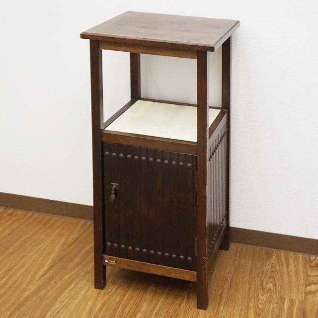 n 1925）電話台 FAX台 木製 アンティーク調 カリモク家具 - karimoku