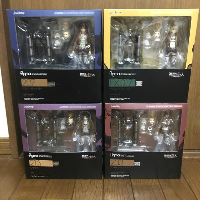 進撃の巨人 figma 4体セット 未開封品 figma 進撃の巨人 フィギュア4