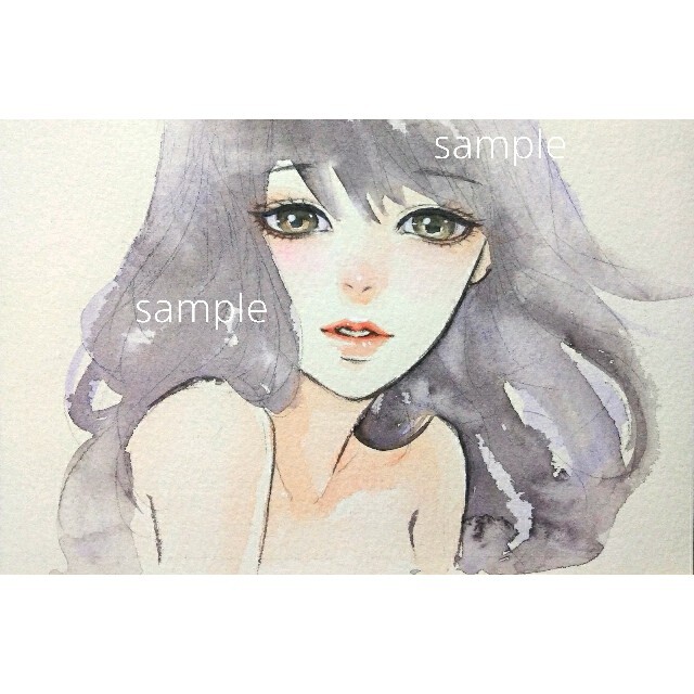 専用 手描きイラスト 絵画 美人画 絵 人物画 水彩画 専用 手描き