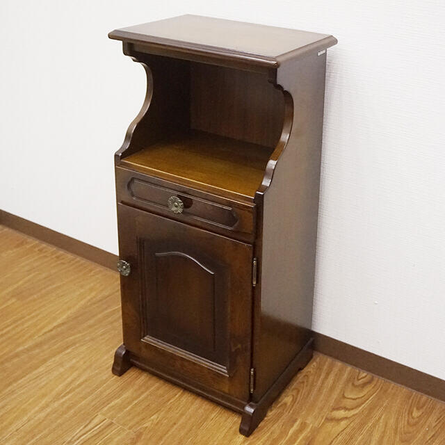 karimoku オールドカリモク コロニアル 電話台 FAX台 天然木 木製