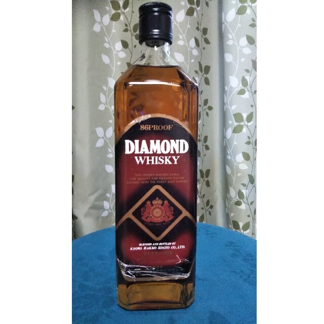 超レトロレア 幻のウイスキー特級角瓶DIAMOND（86PROOF）協和醗酵箱付