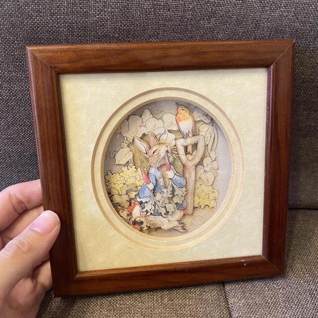 ピーターラビット デコパージュ額壁飾り ピーターラビット