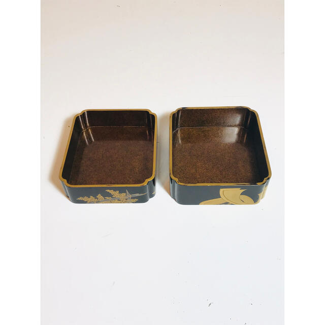 江戸期】 時代物 大名道具 時代蒔絵 金蒔絵 野弁当 重箱 共箱付きの