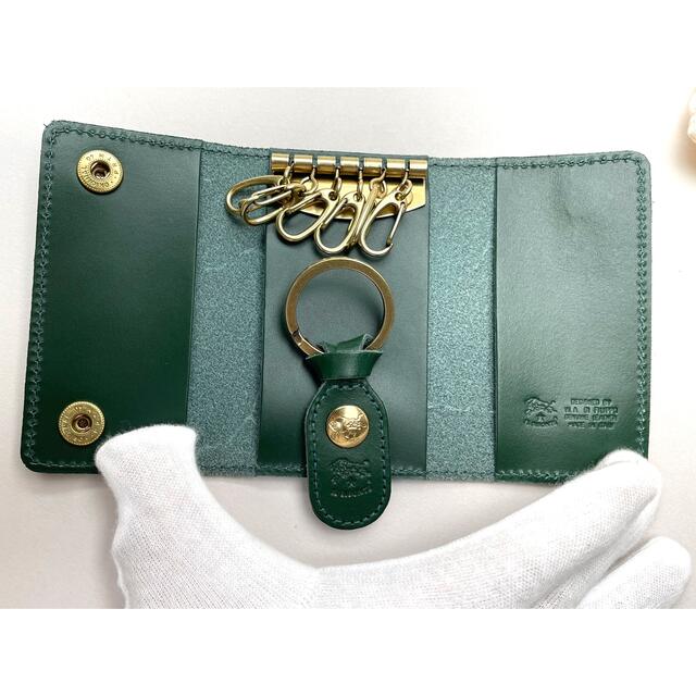 新品 イルビゾンテ 本革 キーケース キーホルダー 6連 ヴェルデ