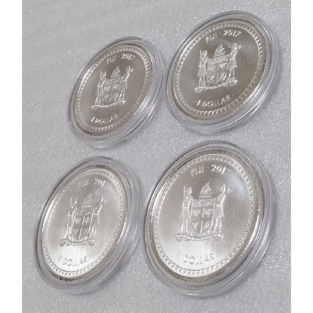 フィジー 2017 葛飾北斎「富嶽三十六景神奈川沖浪裏」銀貨 BU 葛飾北斎「