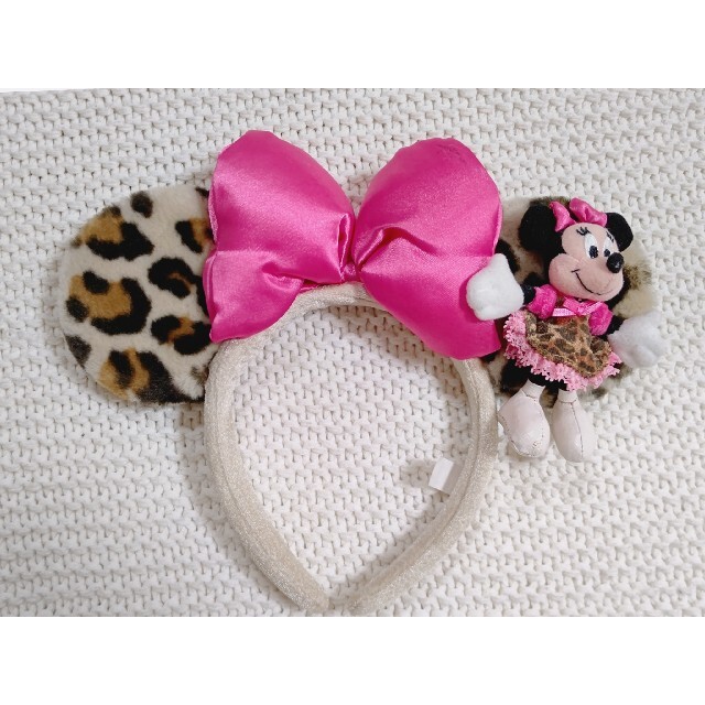 ヒョウ柄カチューシャ ディズニー ミニー ディズニーリボン