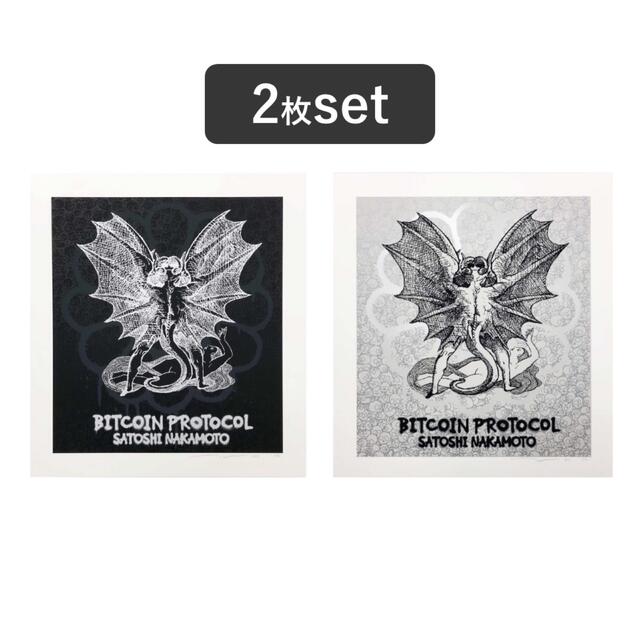 村上隆 版画 レッドドラゴン ホワイトプラチナ/ジェットブラック 2点セット