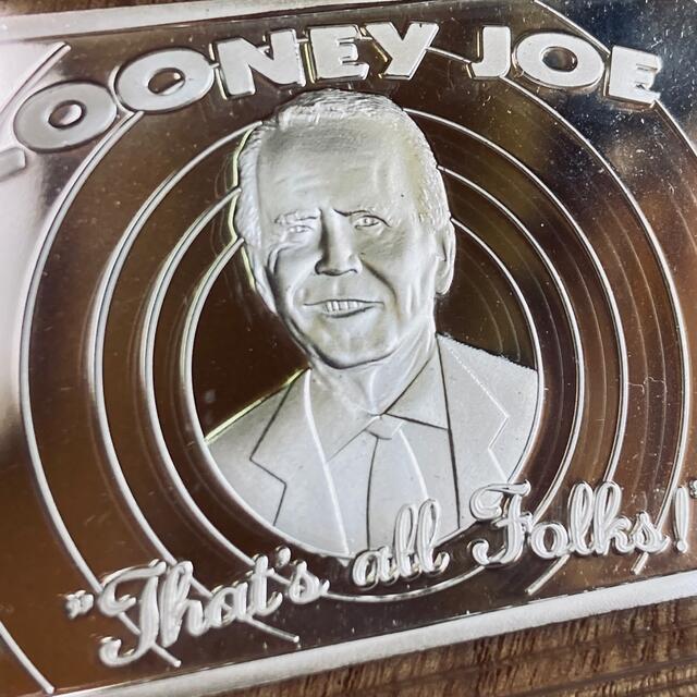 レア！）バイデン大統領 1オンス 純銀バー ルーニージョーズ