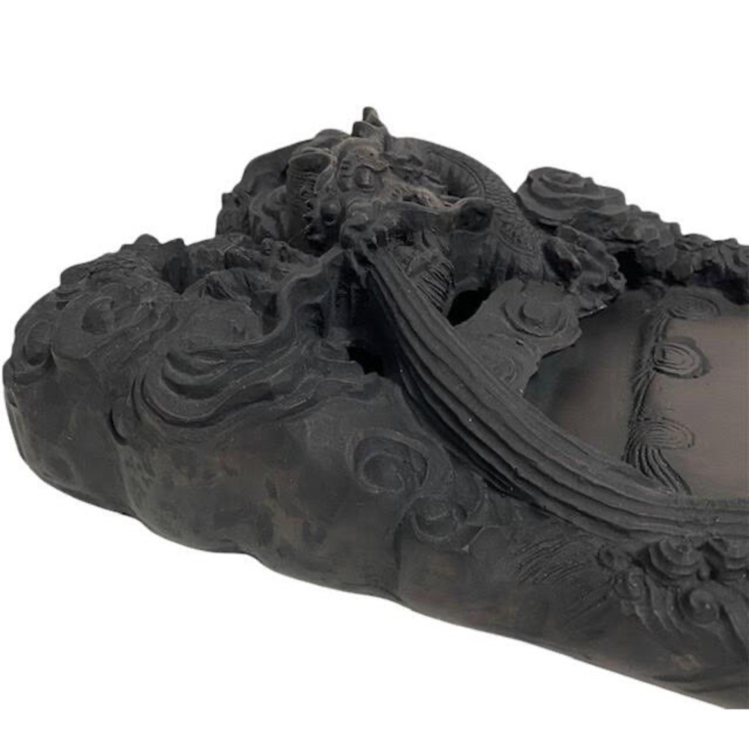 中国 書道具 雲龍彫 端渓硯 C 9401 中国 書道具 雲龍彫 端渓硯 C 9401