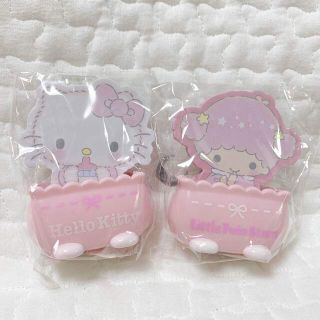 ハローキティとリトルツインスターズのおしゃれケースいり消しゴム