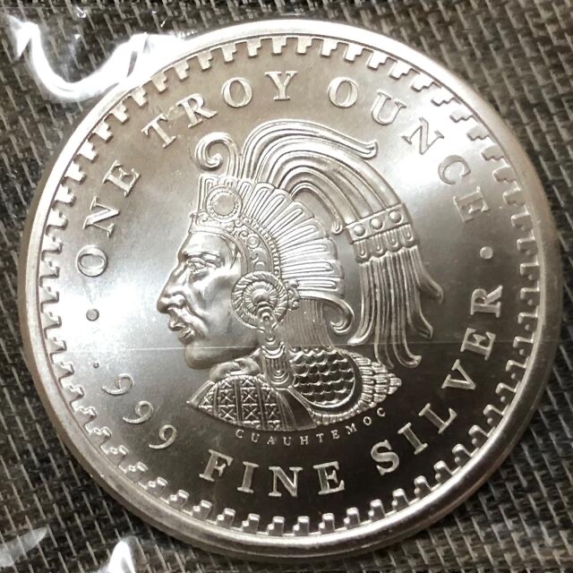保証書・カプセル付き] (新品) アメリカ「アステカ暦」純銀 1オンス