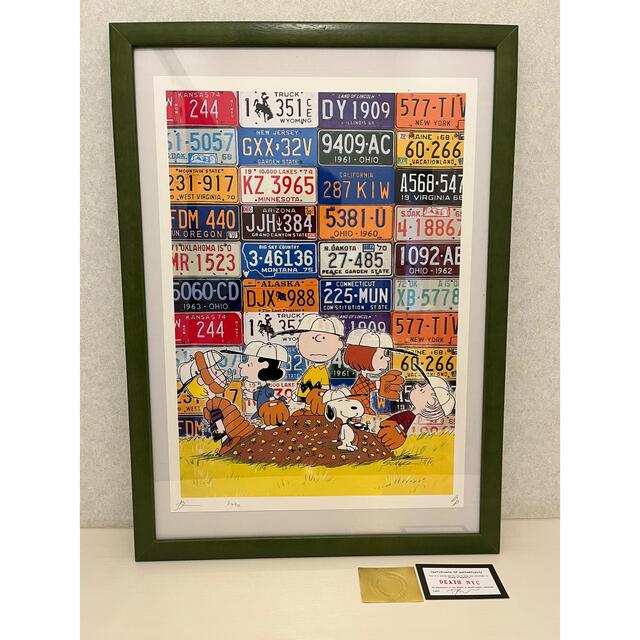 スヌーピー シルクスクリーン ☆ベースボール スヌーピー シルク