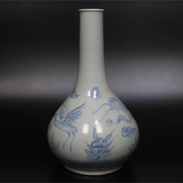 朝鮮古美術 18世紀頃 李朝時代 李朝 白磁 徳利 白磁壺 酒壺 韓国美術古