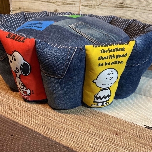 デニムリメイク ペットベッド 犬猫ベッド