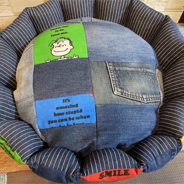 デニムリメイク ペットベッド 犬猫ベッド