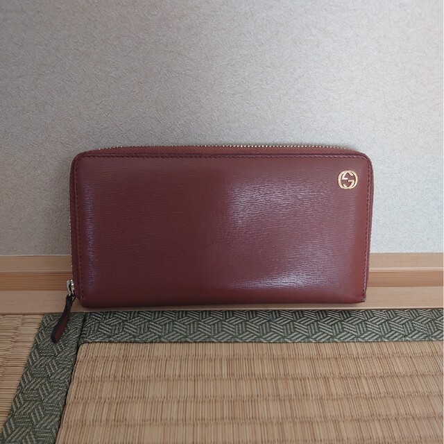 GUCCI長財布 ビンク系 GUCCI グッチ 長財布 二つ折り ゴールド金具