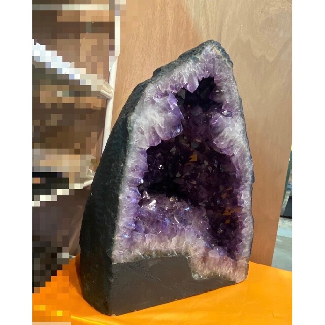 アメジストドーム 天然石 パワーストーン 紫水晶 置物 約27