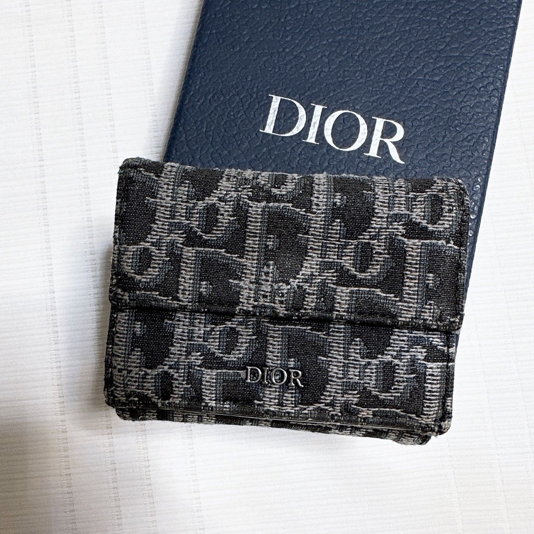 Christian Dior - DIOR ディオール 三つ折り財布 オブリークジャガード