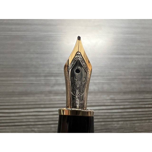 モンブラン マイスターシュテュック 144 中白 ブラック 万年筆 M 中字