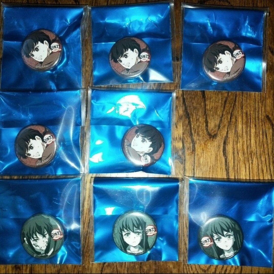 鬼滅の刃 時透家 32ミリくじ引き缶バッジ 無一郎 有一郎 時透父 鬼滅の