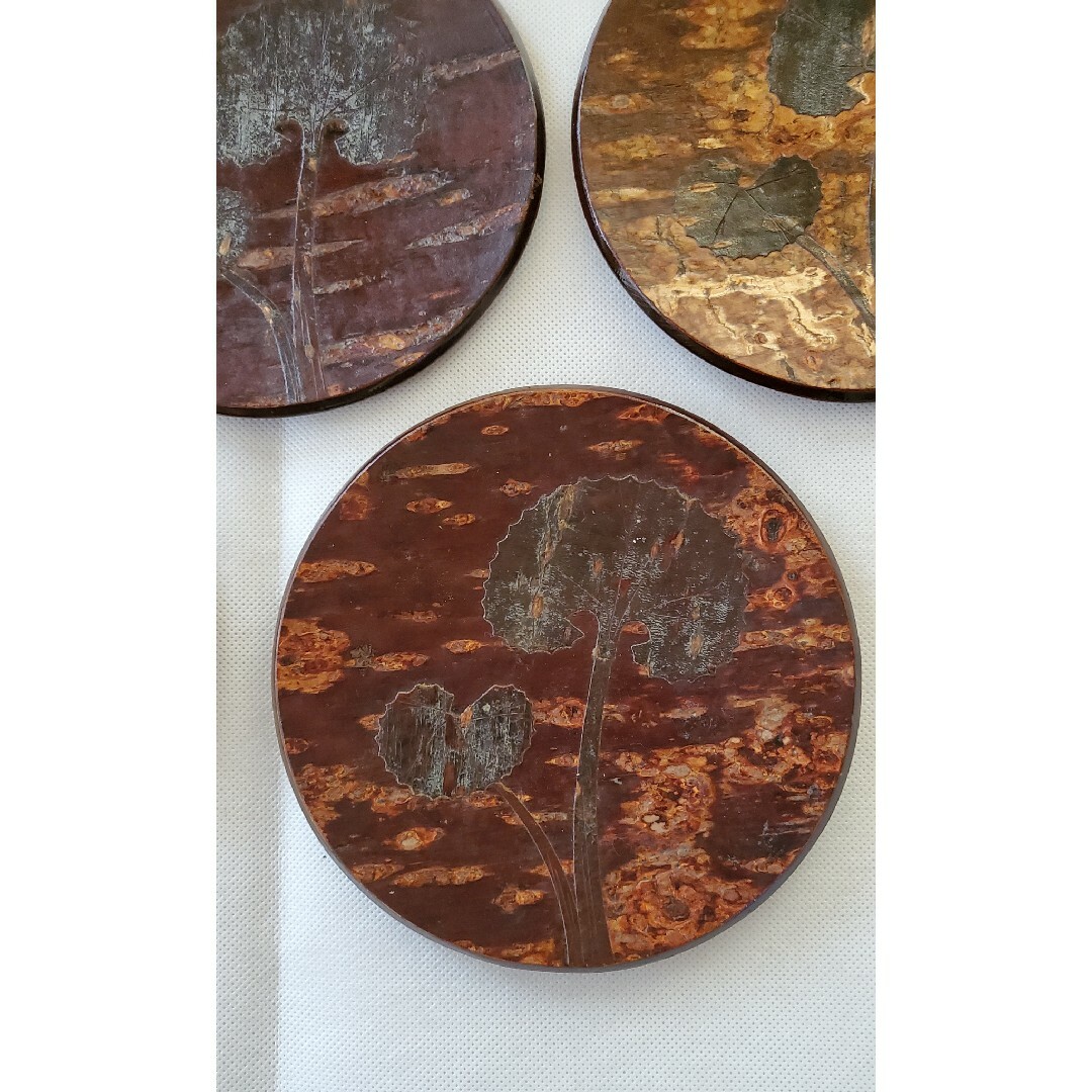 樺細工 銘々皿5枚セット 桜皮細工 秋田県角館 伝統工芸品の通販 by