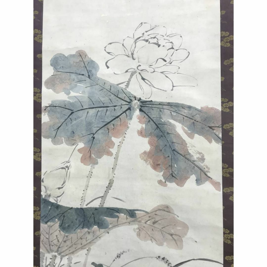 模写/土田麦僊/梅花鳩之図/掛軸☆宝船☆X-632