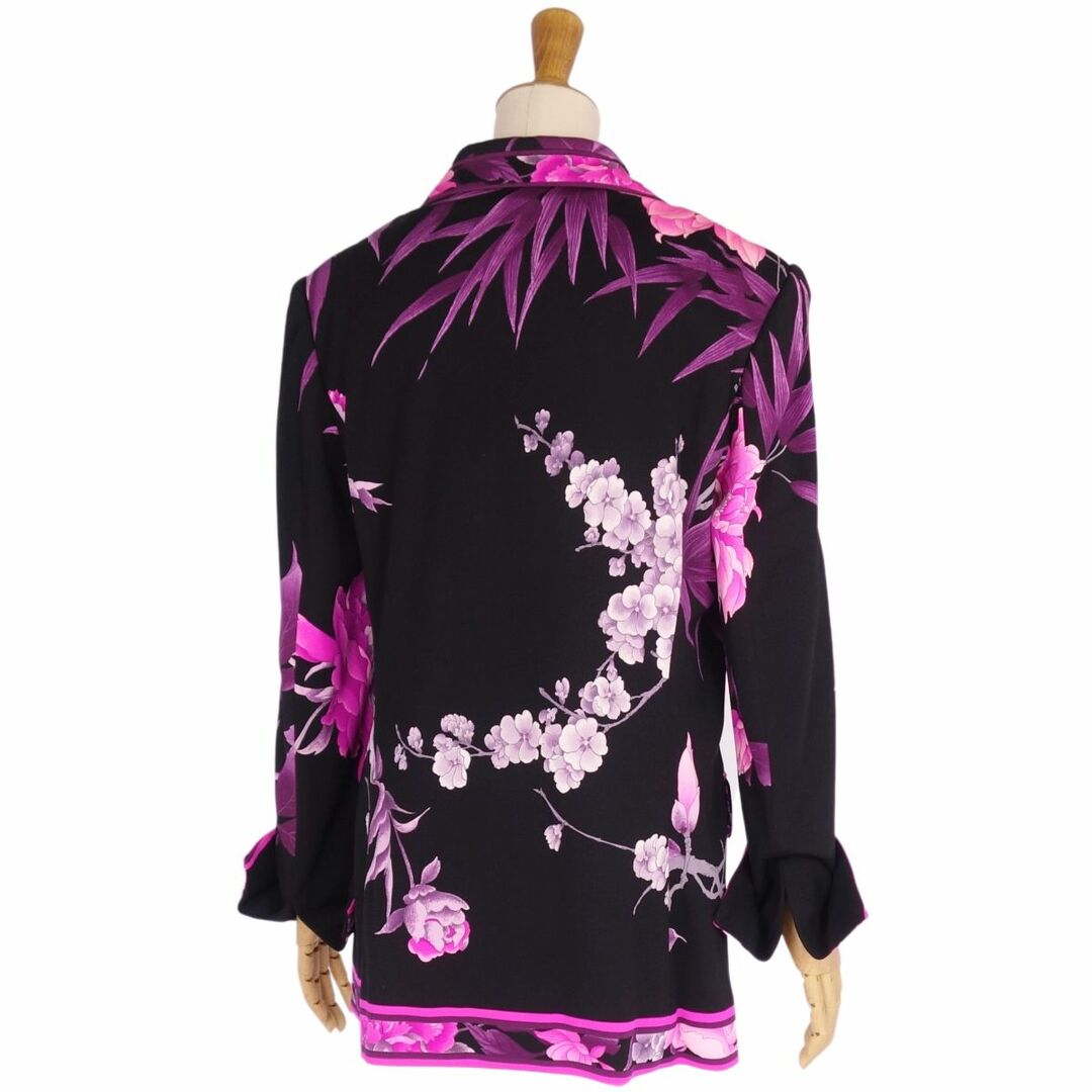 レオナール 裏地総柄 派手 シルク デニム チェスターコート ロング