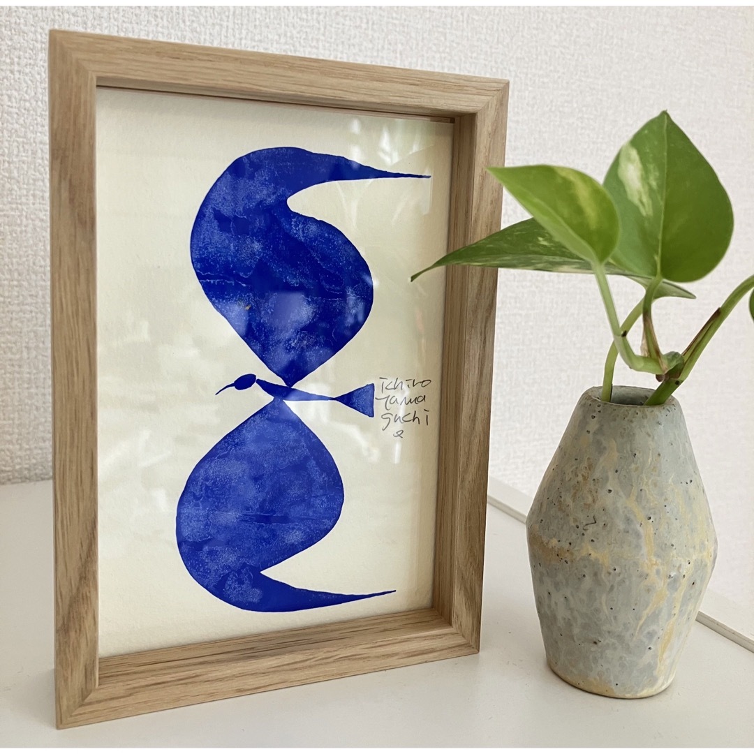 山口一郎 原画 ブルーバード ポストカードサイズ 山口一郎 原画 ブルー