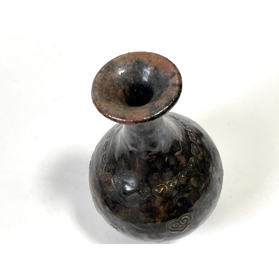 民芸 布志名焼 船木道忠 スリップウエア 楕円深鉢 民芸 布志名焼 船木