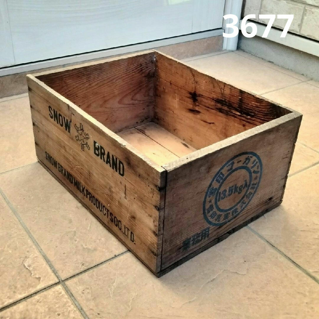 3677 雪印マーガリン 木箱 レトロ アンティークの通販 by まおー's
