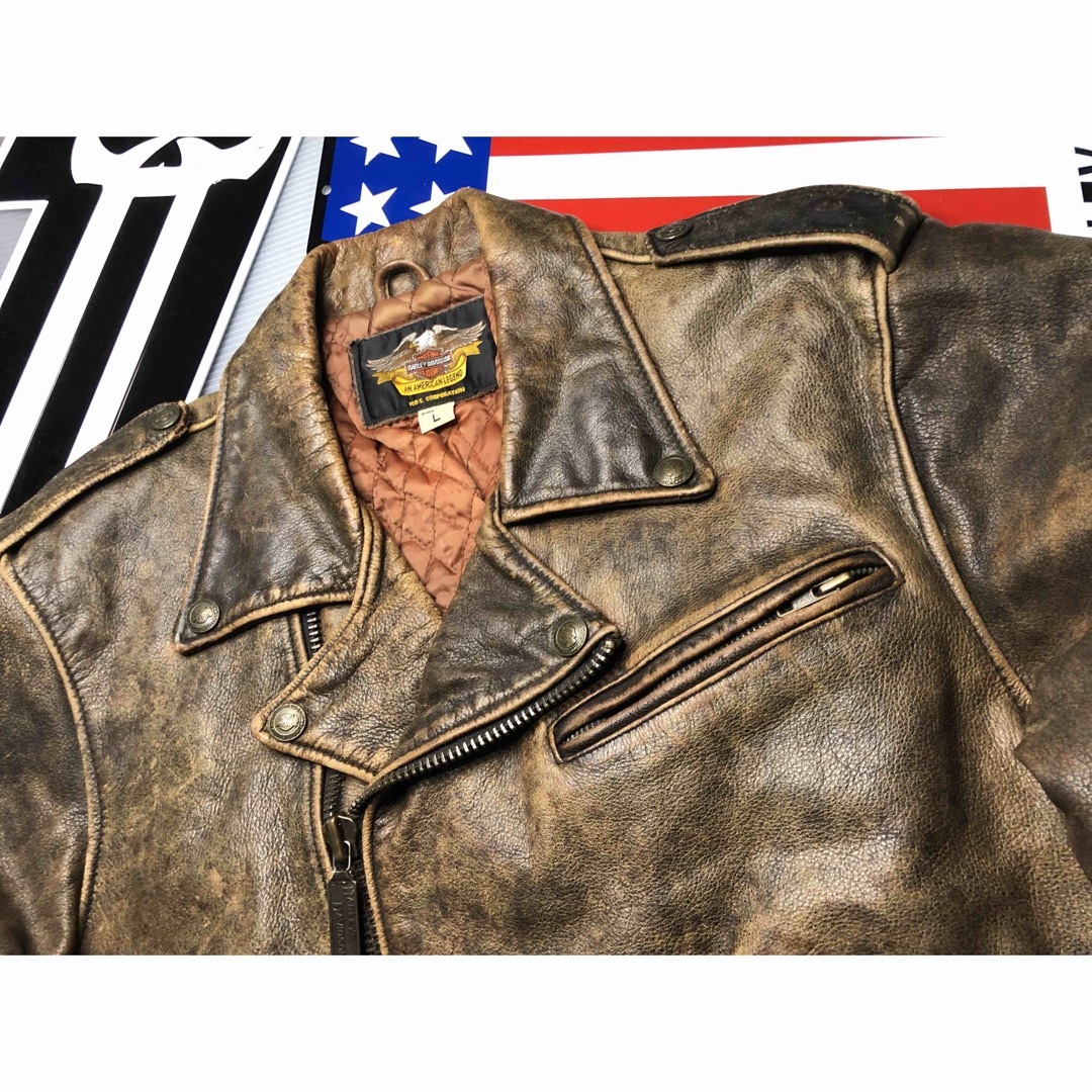 希少 ハーレーダビットソン 立体 イーグル ダブルライダース Lサイズ