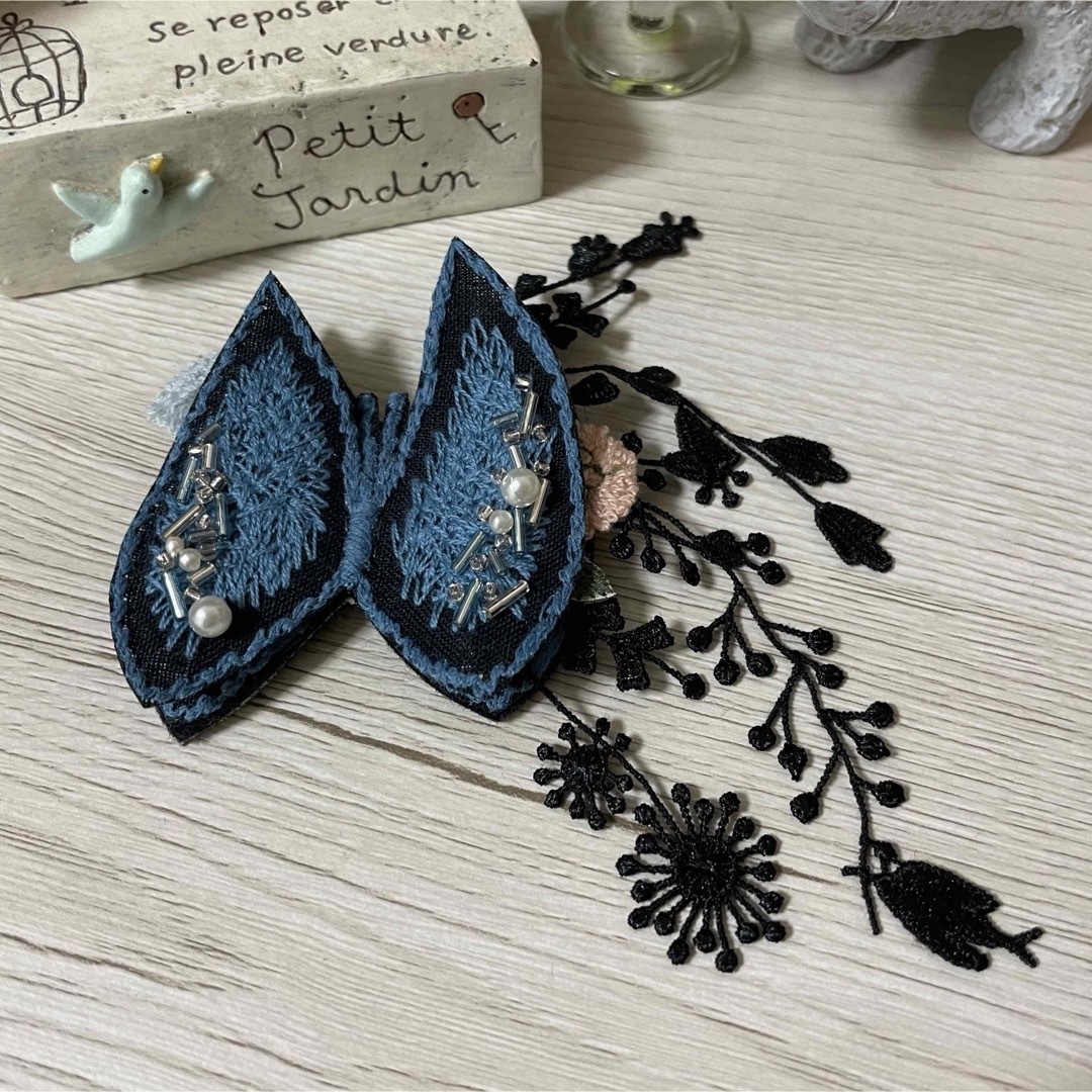 minä perhonen ブローチ wolf &flower ミナペルホネン「wolf&flower