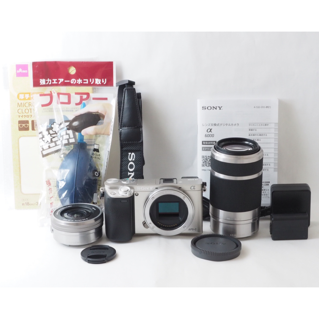 SONY - 【美品】Wifi搭載❤️軽量 ソニーα6000 2420万画素ダブルレンズ