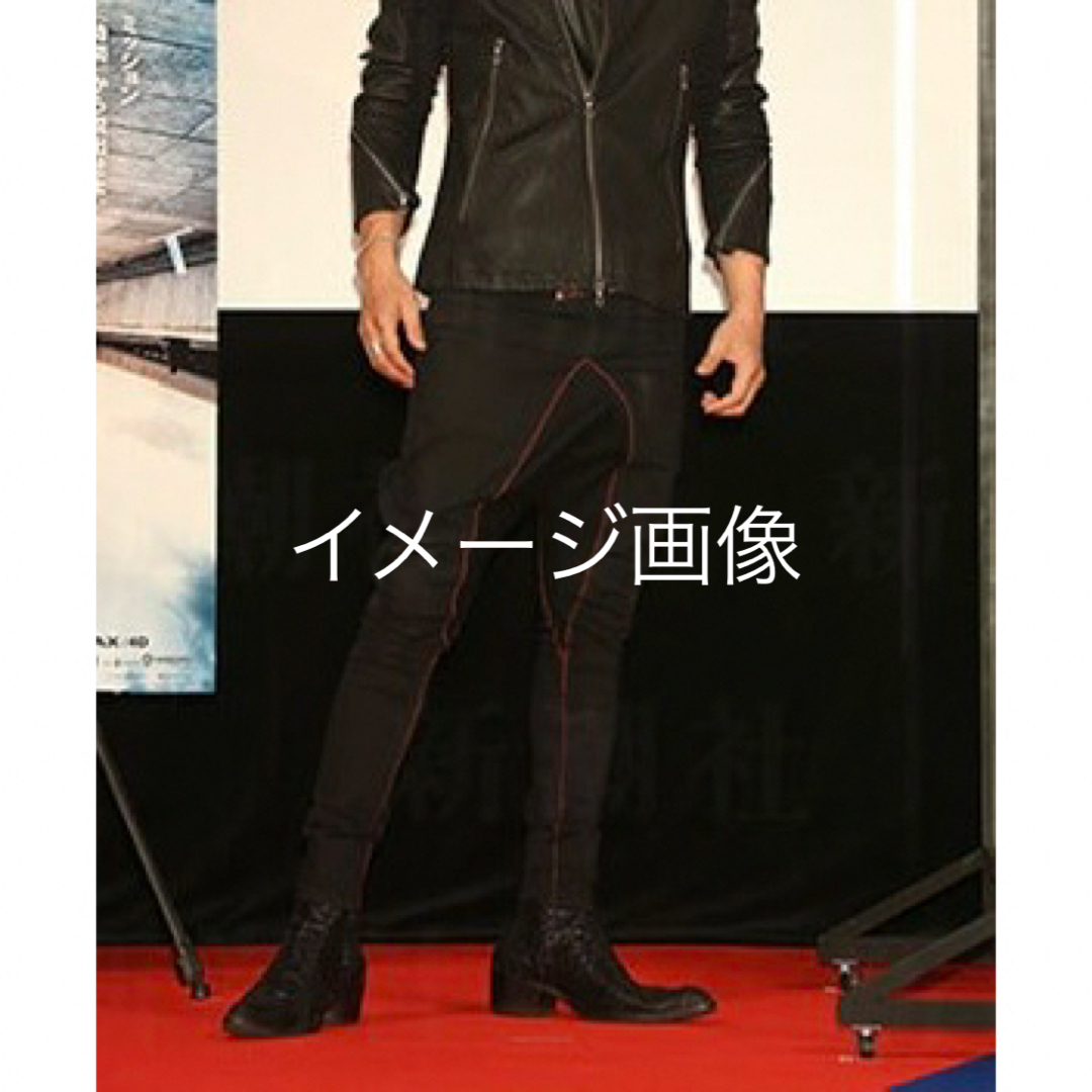 オーダー品】サルエル パンツ デニム 黒 ブラック スキニー 検 GACKTの