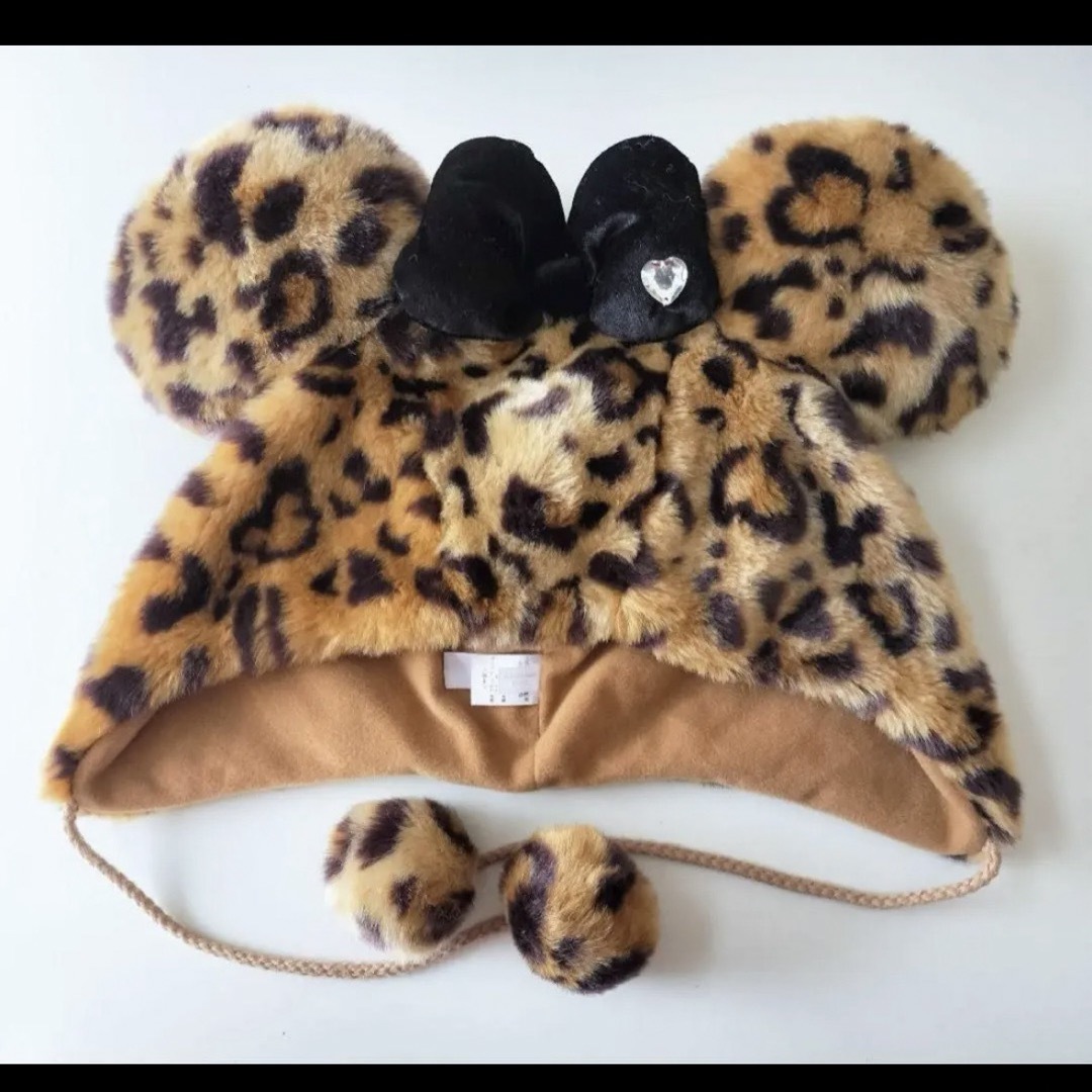 ディズニー マフラーキャップ ミニー ヒョウ柄 平成ギャル ディズニー