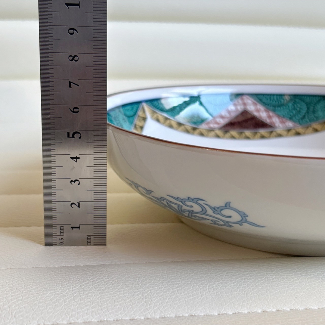 飾皿 大皿 青手 九谷 角福 絵皿 花鳥図 陶器皿 飾鉢 約31㌢ 飾皿 大皿